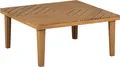 Produktbild: BELIANI Outdoor Beistelltisch Hellbraun Akazienholz 70 x 70 cm Quadratisch Rustikal Modern für Terrasse Garten Balkon Möbel Außen Gartenausstattung