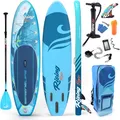 Produktbild: SereneLife Stand Up Paddling Board Set, SUP Board Komplettes Zubehör, Stand Up Paddle Board für Kinder & Erwachsene, Surfbrett & Tragetasche