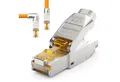 Produktbild: deleyCON deleyCON 1x CAT8 Netzwerkstecker 90° Winkel RJ45 40Gbit/s Stecker für Netzwerk-Adapter