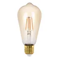 Produktbild: EGLO E27 LED Lampe, Amber Vintage Glühbirne, Leuchtmittel für Retro Beleuchtung, 4 Watt (entspricht 26 Watt), 270 Lumen, warmweiß, 2200k, Edison Birne ST64, Ø 6,4 cm