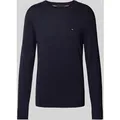 Produktbild: Tommy Hilfiger Strickpullover mit Logo-Stitching in Marine, Größe XL