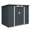 Produktbild: HATTORO P100 Metall Gerätehaus Geräteschuppen Garten Schuppen Gartenhaus Grau L