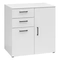 Produktbild: Kommode - weiß - 2 Türen - 2 Schubkästen - XL-Tiefe - 80 cm breit Sideboard