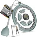 Produktbild: NEOLYMP Smart Hula Hoop Reifen Erwachsene – Hula Hoop leise mit integriertem Tracking für Zeit, Umdrehungen und Kalorien – Fitness Ring verstellbar 29–40 cm (Sky Blue)