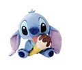 Produktbild: Simba Disney Stitch Kuscheltier mit Eiscreme – Plüschfigur zum Knuddeln, mit Waffel in der Hand, Sommerfeeling mit herausgestreckter Zunge, weicher Kuschelfreund, blau, 25 cm, ab 0 Jahren