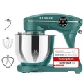 Produktbild: KLAMER Küchenmaschine 1800W, Knetmaschine Brotteig mit Edelstahl-Rührschüssel 6 L, 10 Stufen mit Timer, Planetenrührwerk, Rührbesen, Knethaken, Schneebesen & Sichtdeckel (türkis)