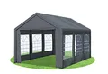 Produktbild: Stabilezelte Partyzelt 3x5 Classic Premium PVC 400 g/m² wasserdicht inkl. Seiten Festzelt Gartenzelt Grau