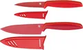 Produktbild: WMF Touch Messerset 2-teilig, Küchenmesser mit Schutzhülle, Spezialklingenstahl antihaftbeschichtet, scharf, Kochmesser, Gemüsemesser, rot