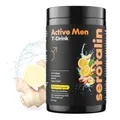 Produktbild: Serotalin Active Men T-Drink für Männer | Magnesium Komplex Pulver mit Kreatin, L-Citrullin, L-Tyrosin | Vitamin B Komplex | Vegan & Made in Germany | Zitrone-Ingwer