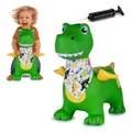 Produktbild: JAMARA 466007 Hüpftier Dino mit Flügel HoppyDoo - Spielzeug für Kinder, Hüpfspielzeug Baby Indoor/Outdoor, Geschenk für Kids, Gartenspielzeug, Pflegeleicht, BPA frei, mit Pumpe