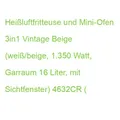 Produktbild: Heißluftfritteuse und Mini-Ofen 3in1 Vintage Beige (weiß/beige, 1.350 Watt, Garr
