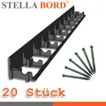 Produktbild: Stella Bord 20 x Rasenkante 6x100cm Beeteinfassung Mähkante + 100 Nägel