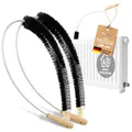 Produktbild: MaxxGoods Heizkörperbürsten - 2 Stück - 120 cm - Heizungsbürste mit Ziegenhaar Borsten - Ideal für die Reinigung von Flachheizkörpern