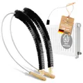 Produktbild: Heizkörperbürsten - 2 Stück - 120 cm - Heizungsbürste mit Ziegenhaar Borsten ...