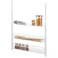 Produktbild: bremermann Teleskop-Gewürzregal, Teleskopregal, 2 Körbe, 1 Regal (Weiß)