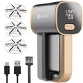 Produktbild: Fusselrasierer Elektrisch WiredLux - Wiederaufladbarer Fusselentferner für Kleidung & Möbel - LED-Licht, Einstellbare 3-Fach Geschwindigkeit, 6-blättrige Klinge, USB-Aufladung (Graphitgrau/Kupfer)