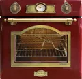 Produktbild: Kaiser Empire EH 6355 Rot Exklusiver Nostalgie Backofen 60 cm Autark • Selbstreinigender Elektrobackofen 67L • Einbau-Backofen mit Drehspieß, Heißluft, Grill • Retro Design mit modern Technologie