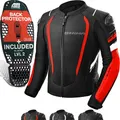 Produktbild: SHIMA MeshPro 2.0 Motorrad Jacke Herren mit Protektoren AirForce Rückenprotektor Motorradjacke Sommer Schulter Protektor Ellbogen Textiljacke Schutzjacken Protektorenjacke Stadt (Männer, Rot, M)