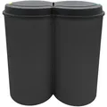 Produktbild: Abfalleimer 2x25 Liter Duo Bin - Farbe: schwarz - Schwarz