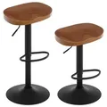 Produktbild: Woltu Barhocker, Braun, Holz, Metall, Echtholz, Säule, 41.5x60x31.5 cm, Esszimmer, Barmöbel, Barhocker