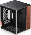 Produktbild: Jonsbo TK-0 PC Gehäuse Mini-Tower Mini-ITX Tempered Glass Holz - schwarz (TK-0 BLACK)