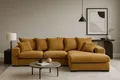 Produktbild: Kaiser Möbel Ecksofa Sofa L-form, Couch L-form Gabon stoff Zoom Ottomane