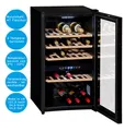Produktbild: Wolkenstein Weinkühlschrank 2 Temperaturzonen 5°C-22°C 49 Flaschen 116L schwarz