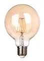 Produktbild: Trango E27003 LED E27 2500 Kelvin warmweiß Gold farbig G95, 95mm Ø - 4 Watt - 400 Lumen, Filament Lampe, Amber Vintage Glühbirne, LED Globe für Retro Beleuchtung, Leuchtmittel, Edison Glühbirne