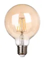 Produktbild: TRANGO LED-Leuchtmittel, E27003 LED E27 2500 Kelvin warmweiß Gold farbig - 4 Watt - 400 Lumen, Filament G95 Lampe, Amber Vintage Glühbirne, LED Edison Retro Leuchtmittel G95 Abstrahlwinkel 360°, 1 St.