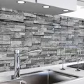 Produktbild: danario Küchenrückwand selbstklebend - Matt - Spritzschutz Küche - versteifte PET Folie - 0,4 mm - Steinwand - 60cm x 80cm