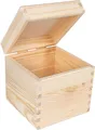 Produktbild: Creative Deco Holzkiste mit Deckel und Schloss Kleine Holzbox Geschenkbox Schatzkiste, Holzschachtel Geschenkbox Schatzkiste, Für Geschenk, Hochzeit, Schmuck