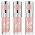 Produktbild: essence hydra kiss LIP OIL, Lipgloss, Nr. 09, Nude, feuchtigkeitsspendend, pflegend, mit Ölen, glänzend, vegan, ohne Parabene, ohne Mikroplastikpartikel, Nanopartikel frei, 3er Pack (3x4ml)