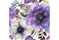 Produktbild: Fasana Papierserviette 20 Servietten Violet Vintage Flowers 33x33cm, (20 St)