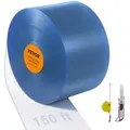 Produktbild: VEVOR Streifenvorhang, 24 m Länge x 30 cm Breite x 0,3 cm Dicke, durchsichtige glatte PVC-Streifenvorhang-Gro_rolle, Kunststoff-Türstreifen für Tü