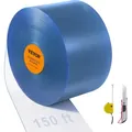 Produktbild: Streifenvorhang, 24 M Länge X 30 Cm Breite X 0,3 Cm Dicke, Durchsichtige Glatte Pvc-streifenvorhang-großrolle, Kunststoff-türstreifen Für Türen Von Supermärkten, Garagen, Lagerhallen, Scheunen - Vevor