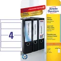 Produktbild: AVERY Zweckform Ordnerrücken Etiketten 61 x 192 mm weiß kurz breit 40 Etiketten
