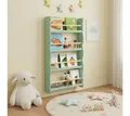 Produktbild: Bellabino Kinderregal Tista Bücherwandregal aus Holz, grün, Spielzeugaufbewahrung, Bücherregal Kinder, Regal mit 4 Fächern für Bücher & Spielzeug