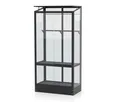 Produktbild: Vitavia Balkongewächshaus mit Standfundament - 81x43x165cm - schwarz - Aluminium / Stahl / Glas