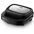 Produktbild: Sandwichmaker Philips 5000-3 Serie Sets Of Panini-, Sandwich- Und Waffelplatten, Antihaftbeschichtete Grill-, Schneide- Und Verschlussplatten, 750 W Of Leistung, Schwarz (hd2350/80)