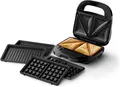 Produktbild: Philips 5000 Sandwichmaker 3in1 HD2350/80 Waffeleisen Kontaktgrill 750W Schwarz