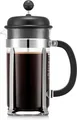 Produktbild: Bodum Caffettiera French Press schwarz 1l 8 Tassen Kaffeebereiter Glas Edelstahl
