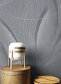 Produktbild: Newroom Vliestapete Rylie Grau Tapete Mustertapete Leicht Glänzend,Muster,Linien, Grau Tapete Glamour Leicht Glänzend - Mustertapete Schimmer Silber Gold Metallic Modern Muster Linien für Wohnzimmer Schlafzimmer Küche, Schimmer