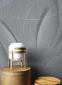 Produktbild: Tapete Vliestapete Grau Leicht Glänzend Muster Linien Mustertapete Schimmer