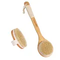 Produktbild: Jayzuum 2er Set Rückenbürste, Trockenbürste, Badebürste mit langem Stiel, Körperbürste Saunabürste für Peeling und Massage
