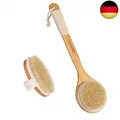 Produktbild: Jayzuum 2er Set Rückenbürste, Trockenbürste, Badebürste mit langem Stiel, Kör
