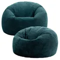 Produktbild: Icon Kingston Sitzsack Cord, Blaugrün, 2er Pack, Sitzsack Erwachsene mit Füllung, Bean Bag, Cord Sessel, Lounge Sessel, Lounge Stuhl, Schlafzimmer, Wohnzimmer, Wohnzimmer Möbel