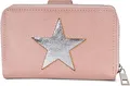 Produktbild: styleBREAKER Geldbörse mit Stern Cutout in Metallic oder Pailletten Optik, Reißverschluss, Portemonnaie, Damen 02040076, Farbe:Rose/Silber metallic