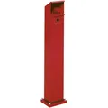 Produktbild: Standascher VAR Standsäule eckig SG 124 rot aus verzinkten Stahlblechen, inklusive 2 Liter Aschereinsatz 3944