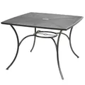 Produktbild: Metall Gartentisch 100 cm Balkontisch Terrassentisch Rund Grau Outdoortisch