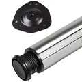 Produktbild: SOTECH 1 Stück Tischbein Höhe 820 mm Ø 76/80 mm echt Edelstahl gebürstet belastbar bis 75 kg, Möbelfuß mit 32 mm Höhenverstellung Tischfuß